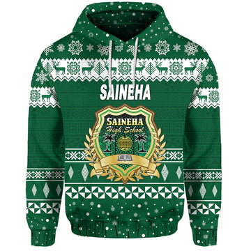 Saineha High School Christmas Hoodie Simple Style LT8