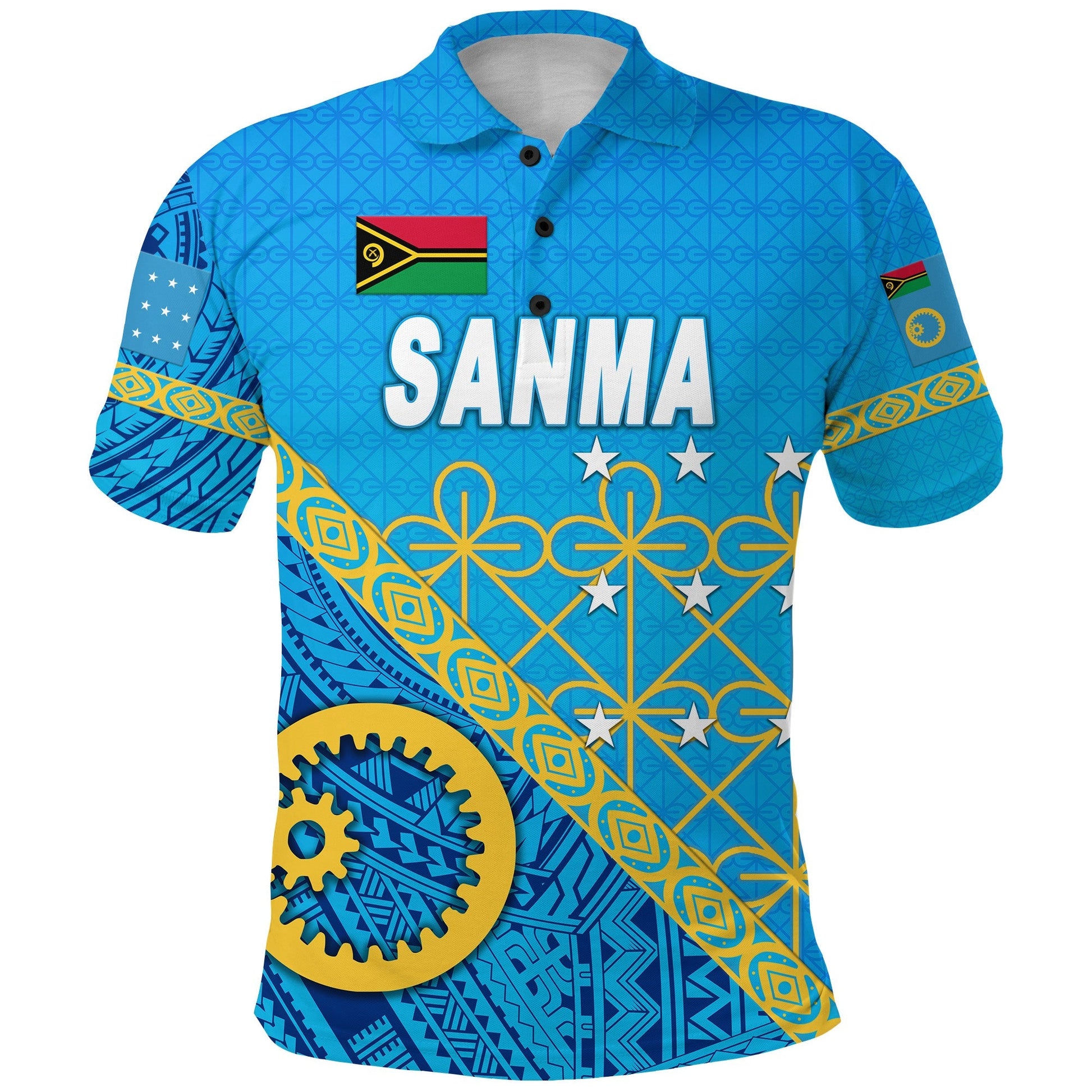 Sanma Province Polo Shirt Vanuatu Pattern Unique Style NO.1 LT8