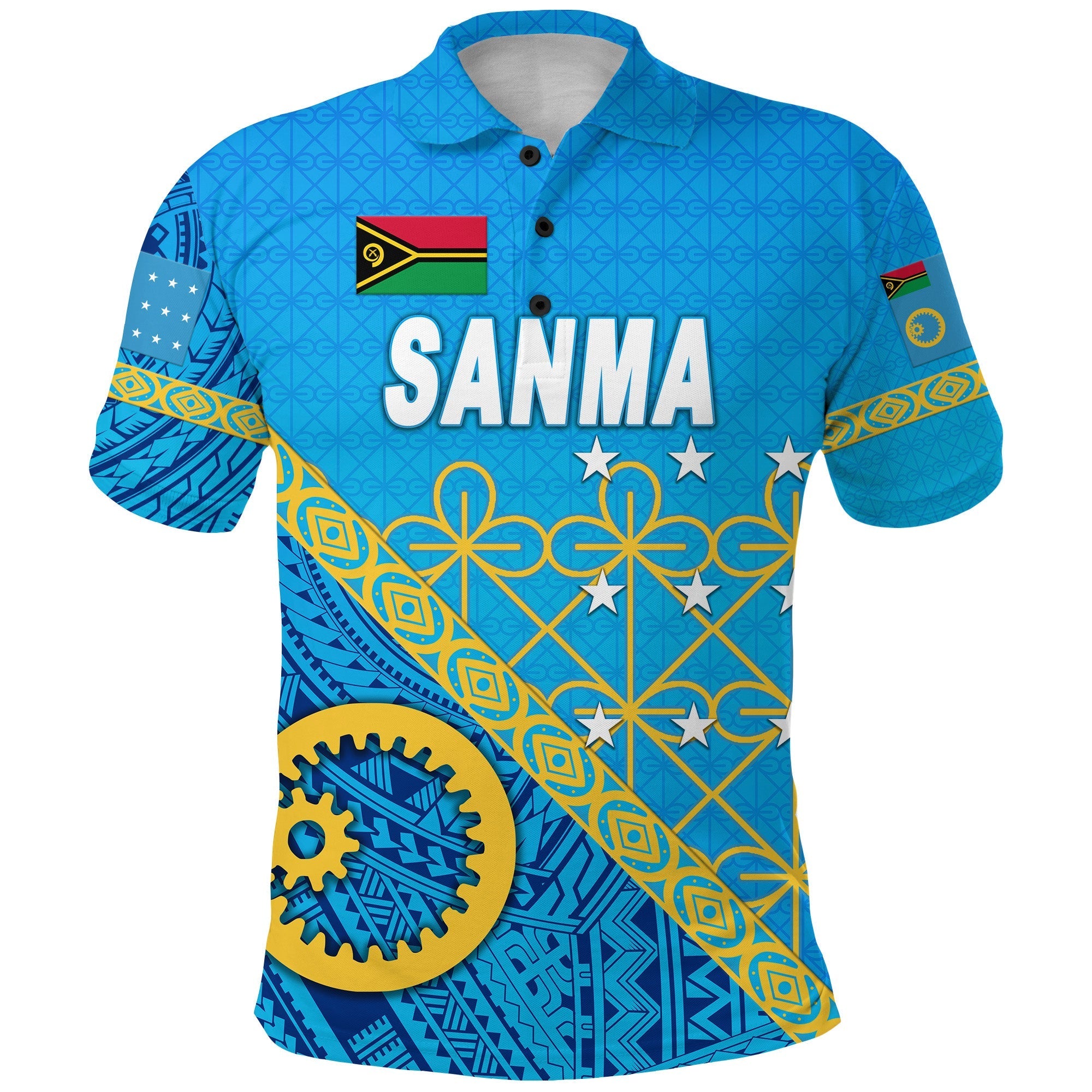 Sanma Province Polo Shirt Vanuatu Pattern Unique Style NO.1 LT8