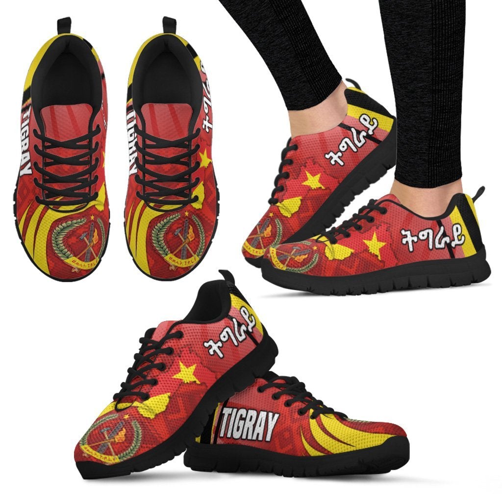 Tigray Sneakers Coat Of Arms With Africa Pattern Special LT16