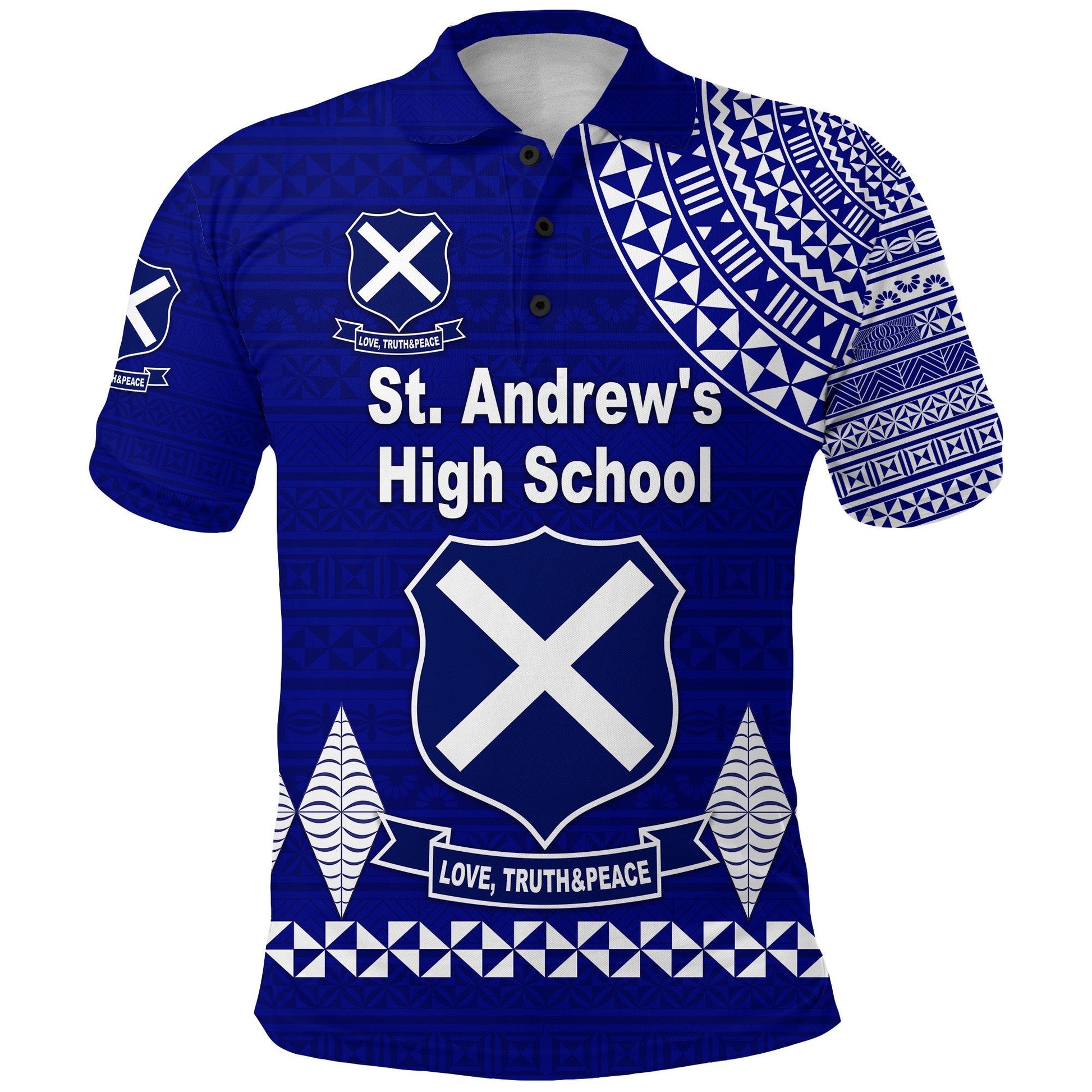 St. andrews High School Polo Shirt Simple Style LT8