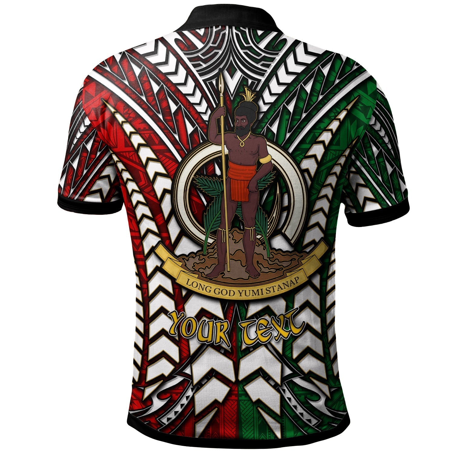Vanuatu Polo Shirt Custom Vanuatu Independence Anniversary With Arm Polynesian Patterns Polo Shirt LT10