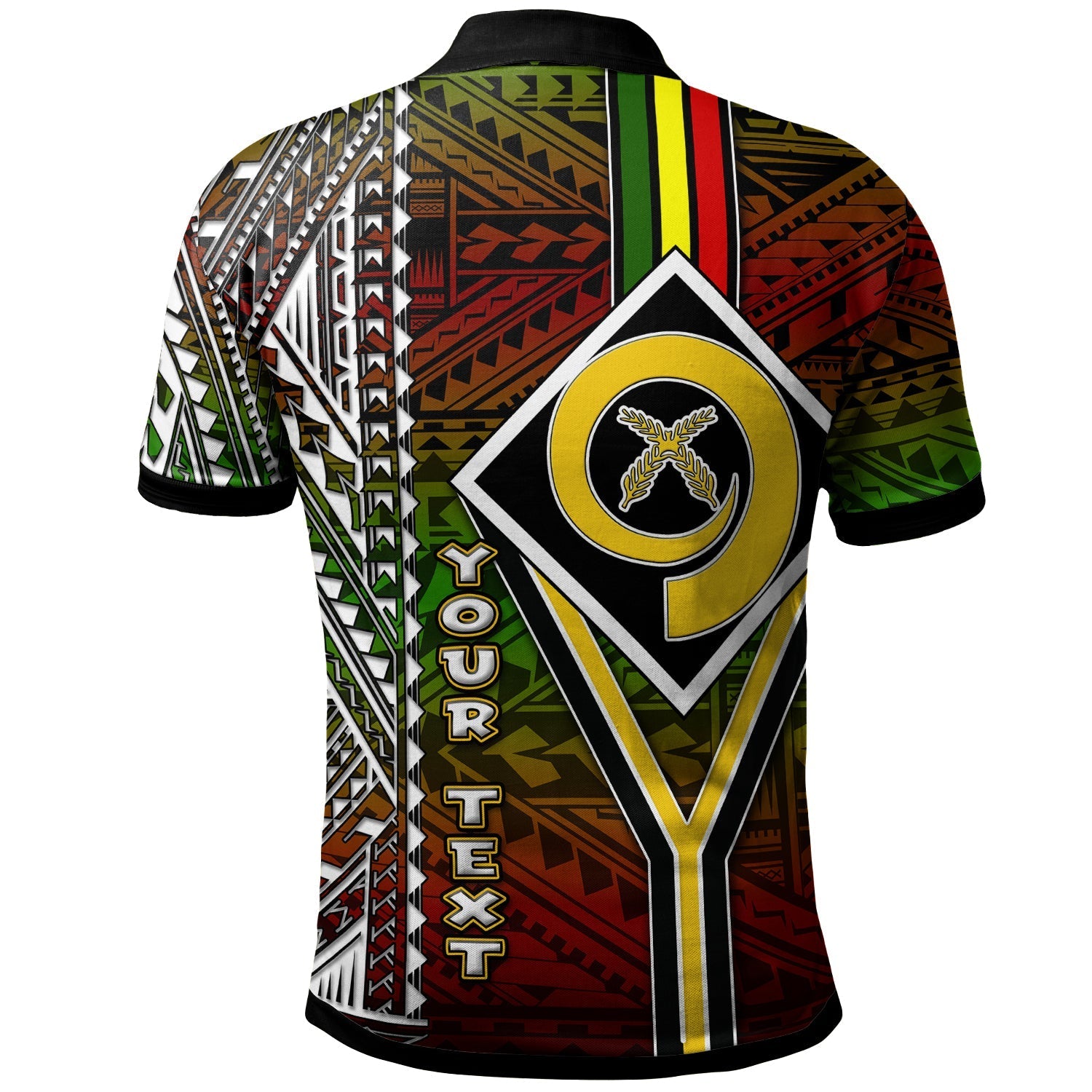 Vanuatu Polo Shirt Custom Vanuatu Independence Anniversary Flag Style Polynesian Patterns Polo Shirt LT10