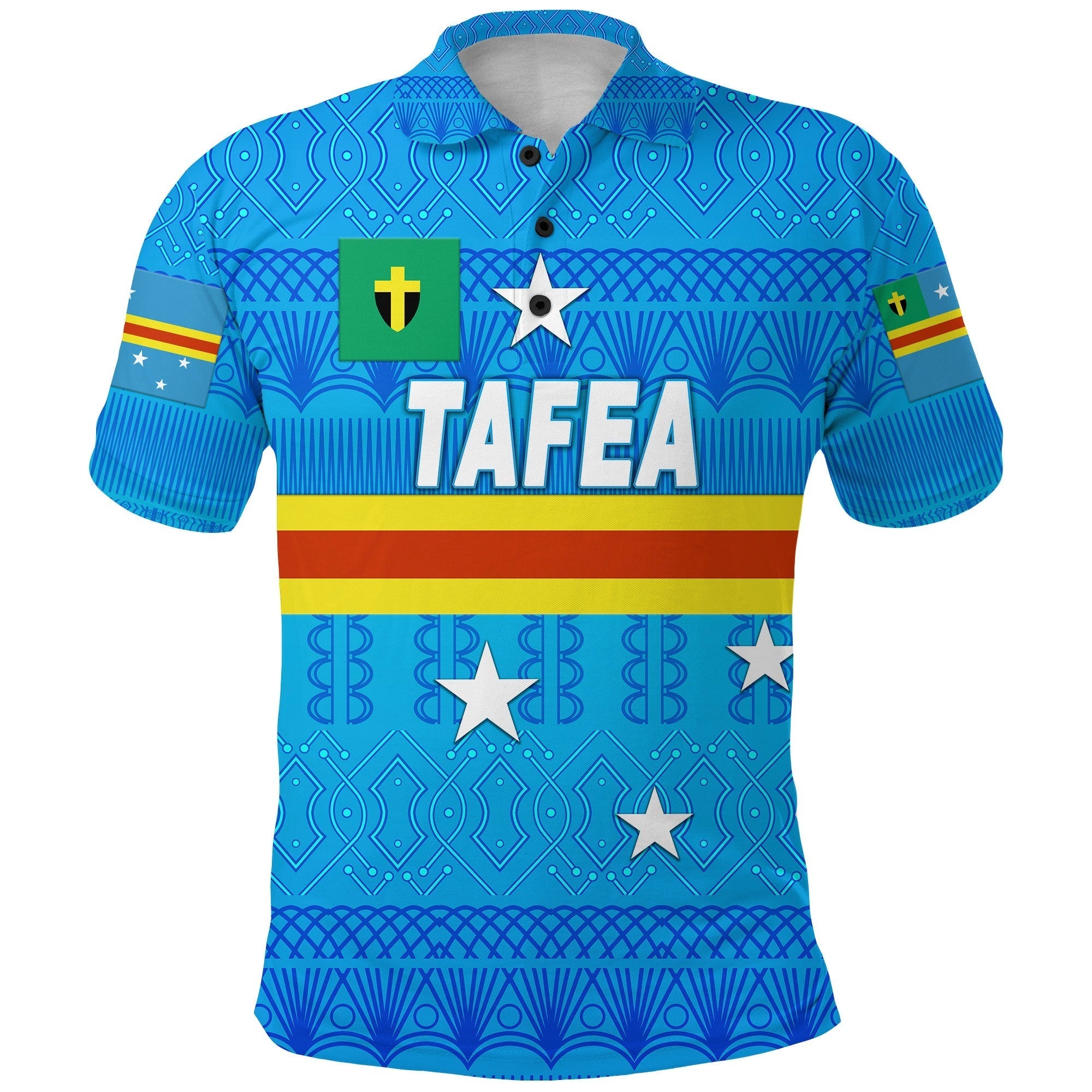Tafea Province Polo Shirt Vanuatu Pattern Traditional Style LT8