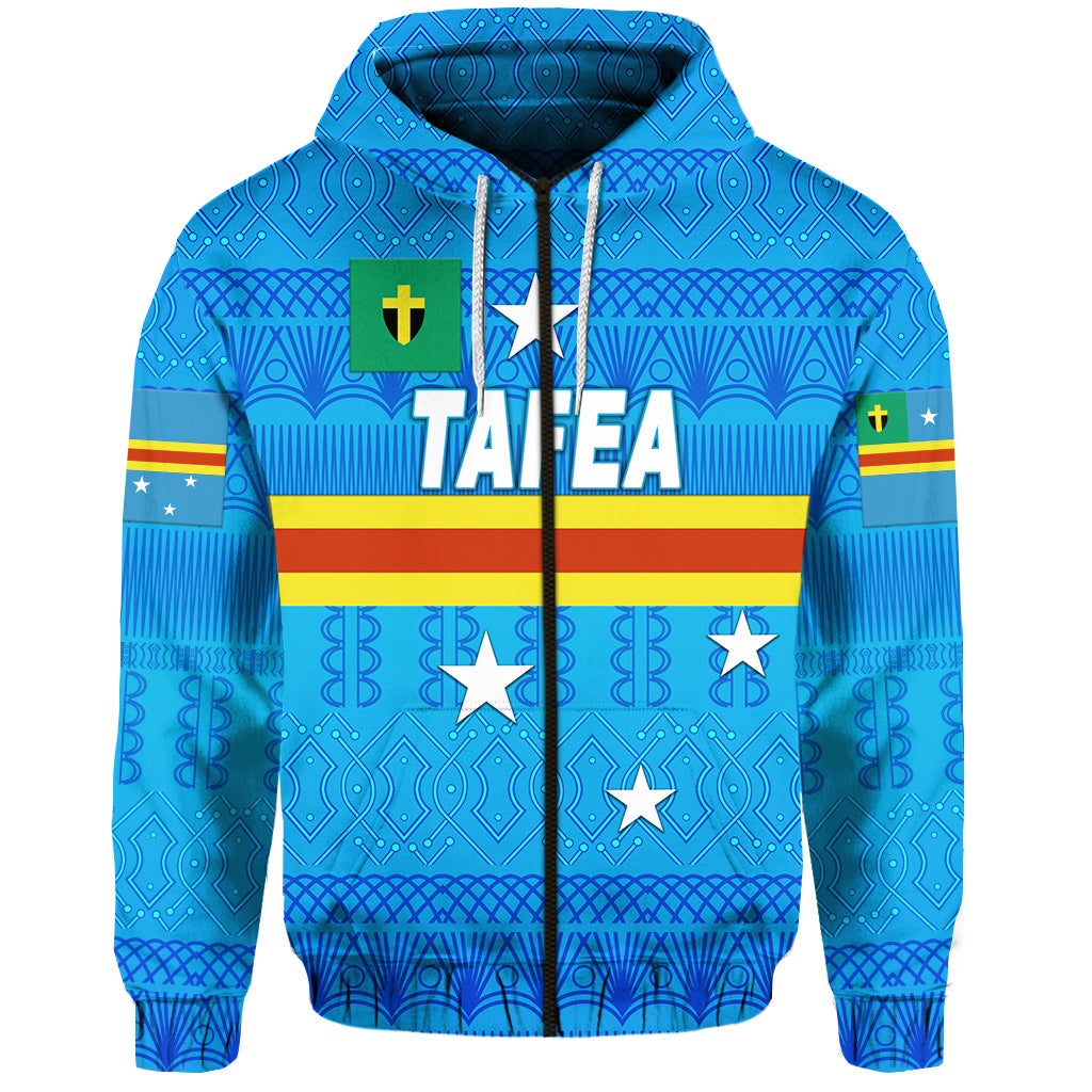 Tafea Province Zip Hoodie Vanuatu Pattern Traditional Style LT8