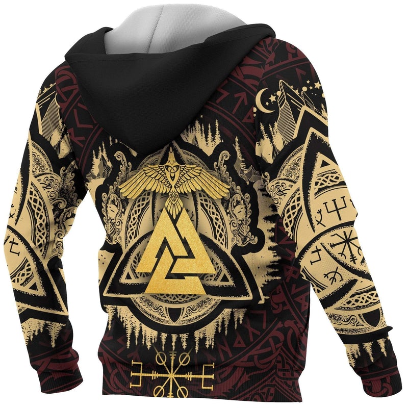 Viking Clothing The Golden Valknut Hoodie RLT12