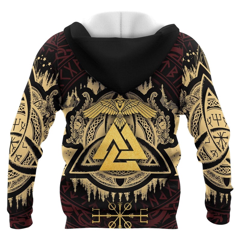 Viking Clothing The Golden Valknut Hoodie RLT12