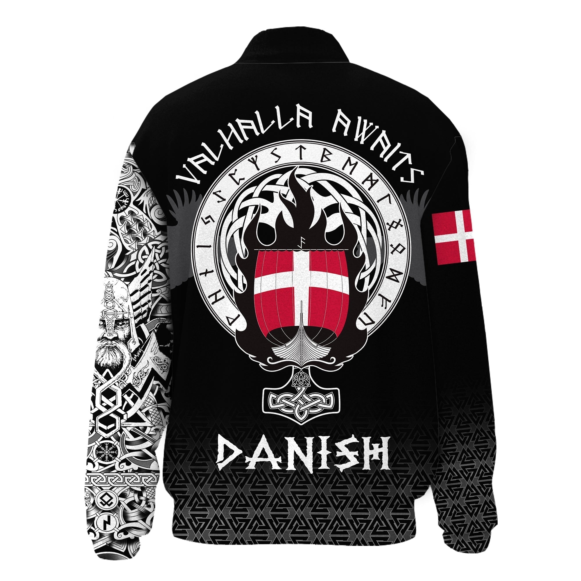Viking Thicken Stand Collar Jacket Danish Drakkar RLT12