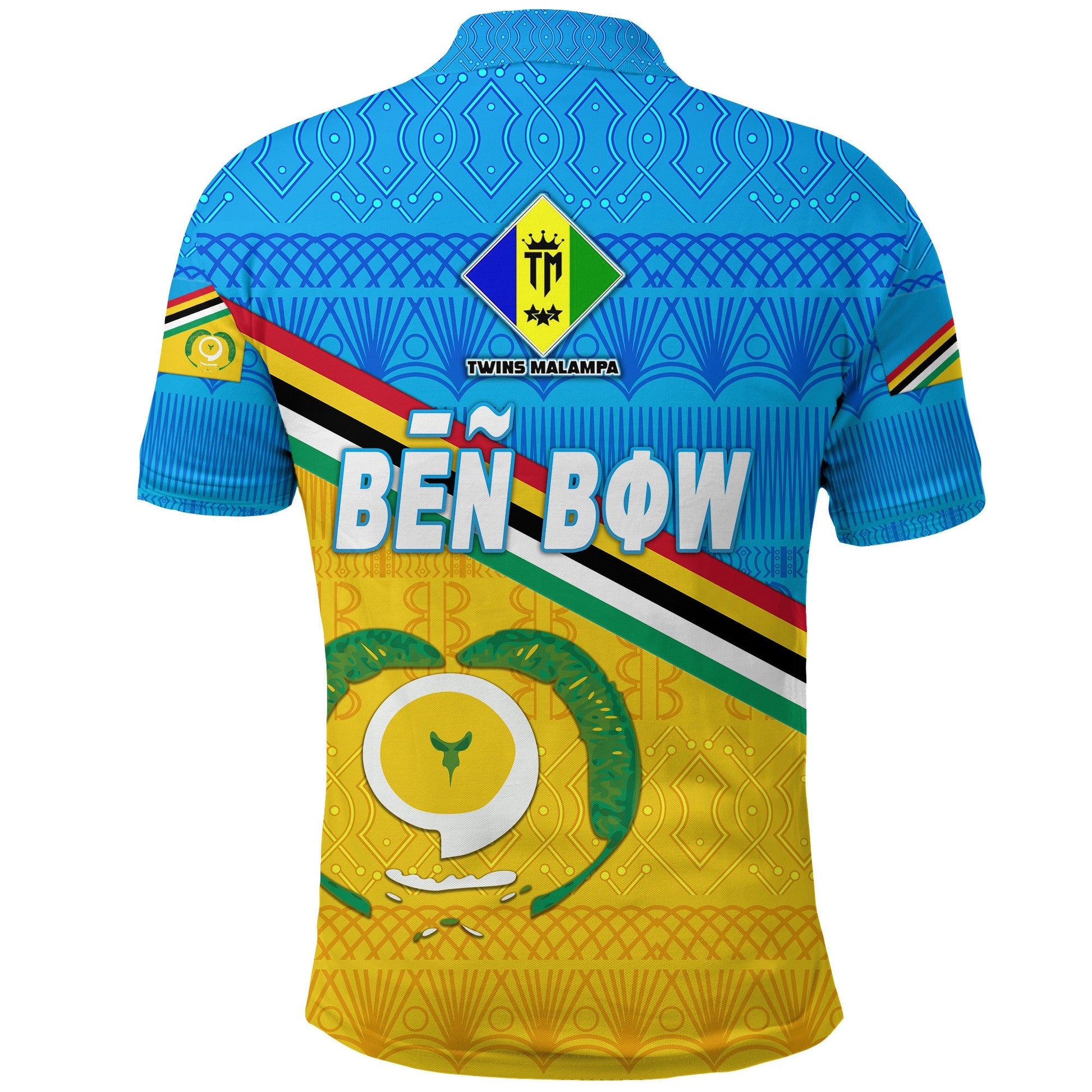 Ben Bow Torba Province Polo Shirt Vanuatu Pattern Traditional Style LT8