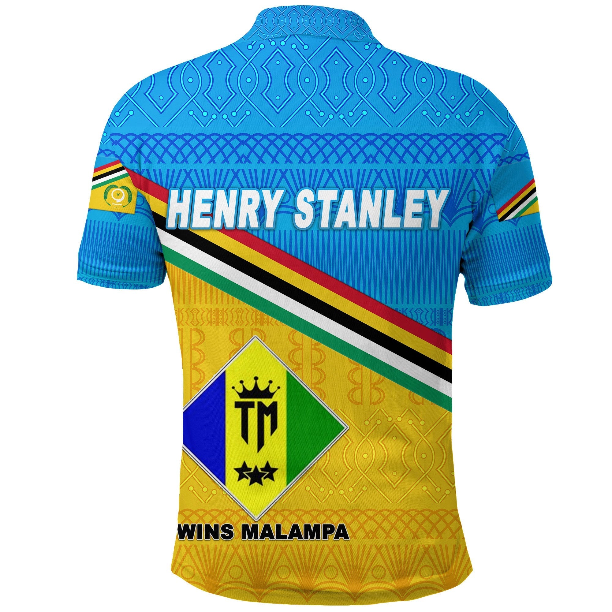 Henry Stanley Torba Province Polo Shirt Vanuatu Pattern Traditional Style NO.1 LT8