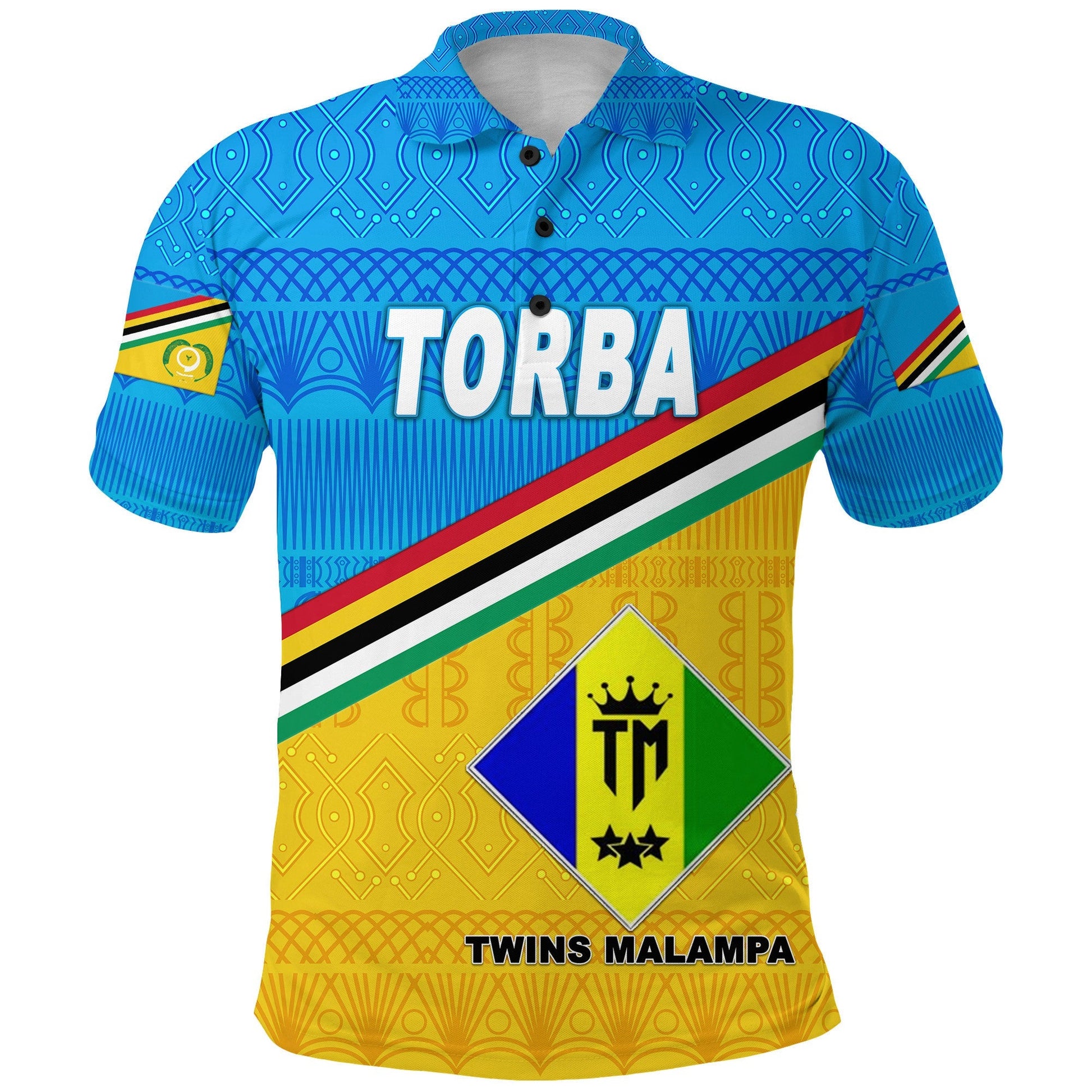 Henry Stanley Torba Province Polo Shirt Vanuatu Pattern Traditional Style NO.1 LT8