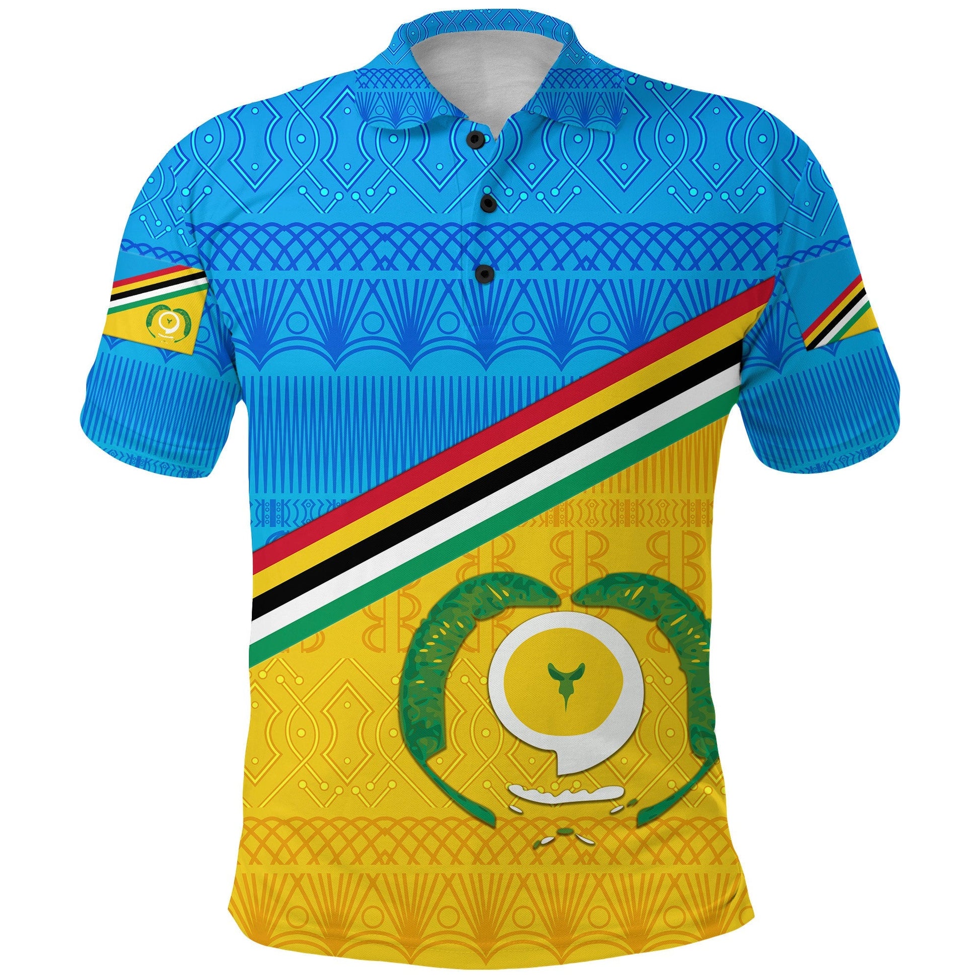 Admin Rachel. M . Selesta Torba Province Polo Shirt Vanuatu Pattern Traditional Style LT8