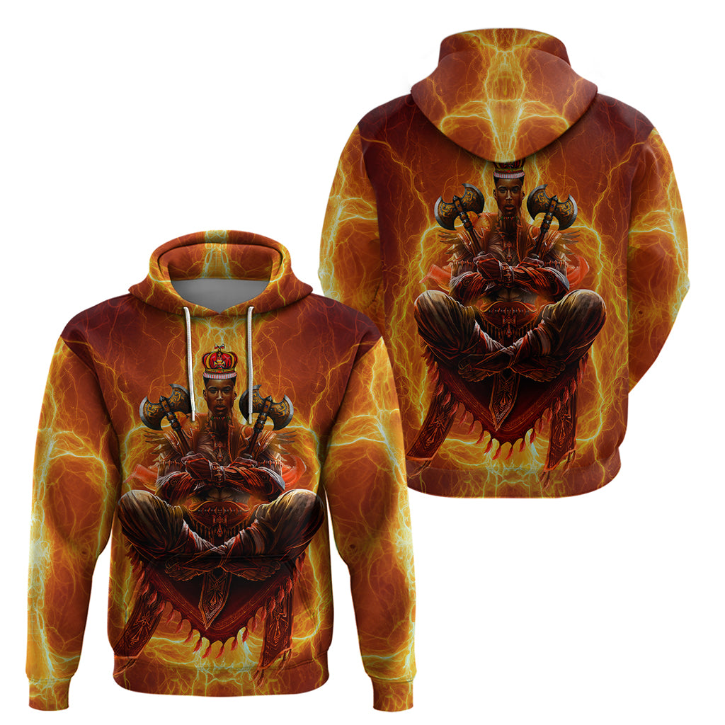 African Hoodie Orisha Shango God Zip Hoodie
