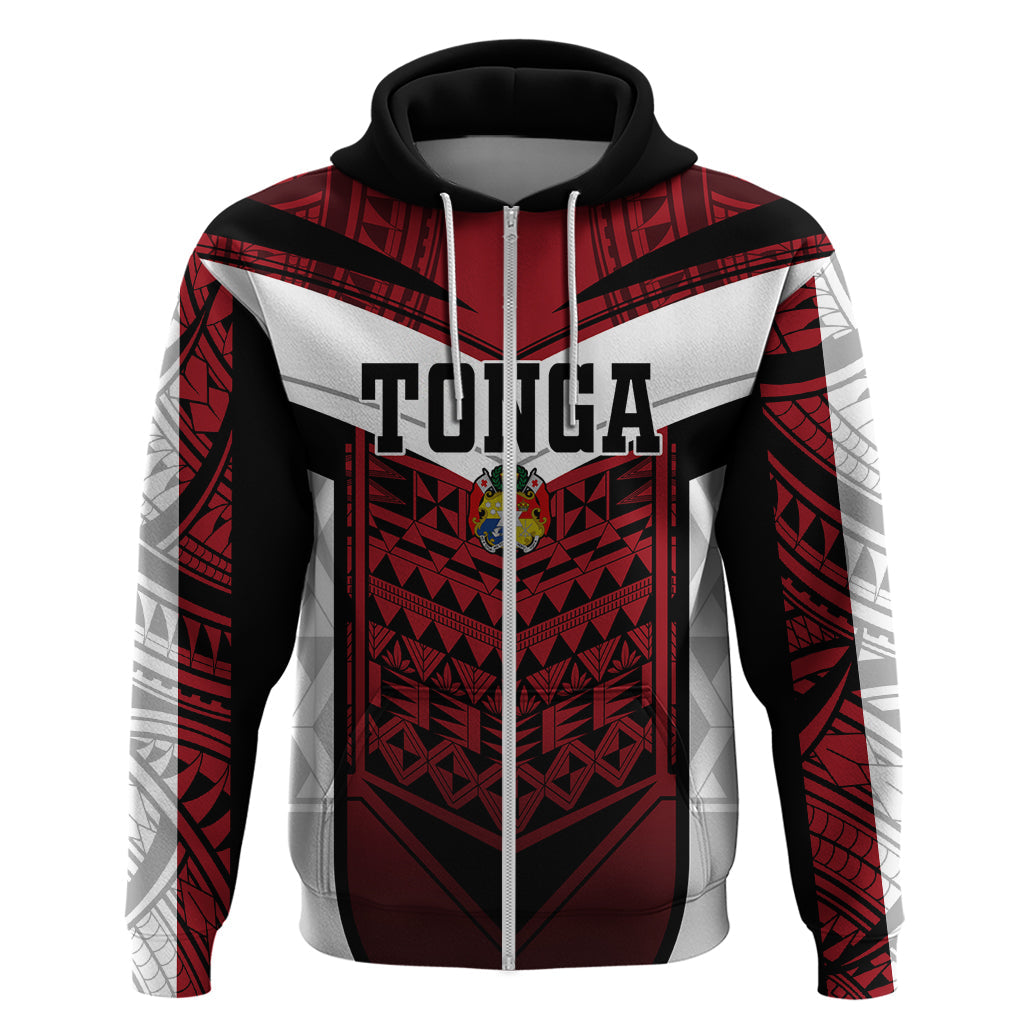 Tonga Polynesian Zip Hoodie - Tongan Pattern