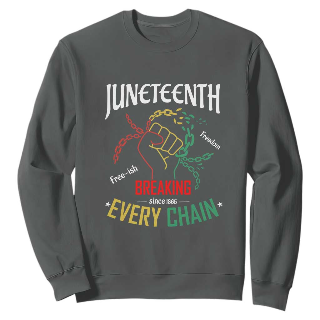 Juneteenth 1865 Sweatshirt Breaking Every Chain Freeish Black Freedom TS01