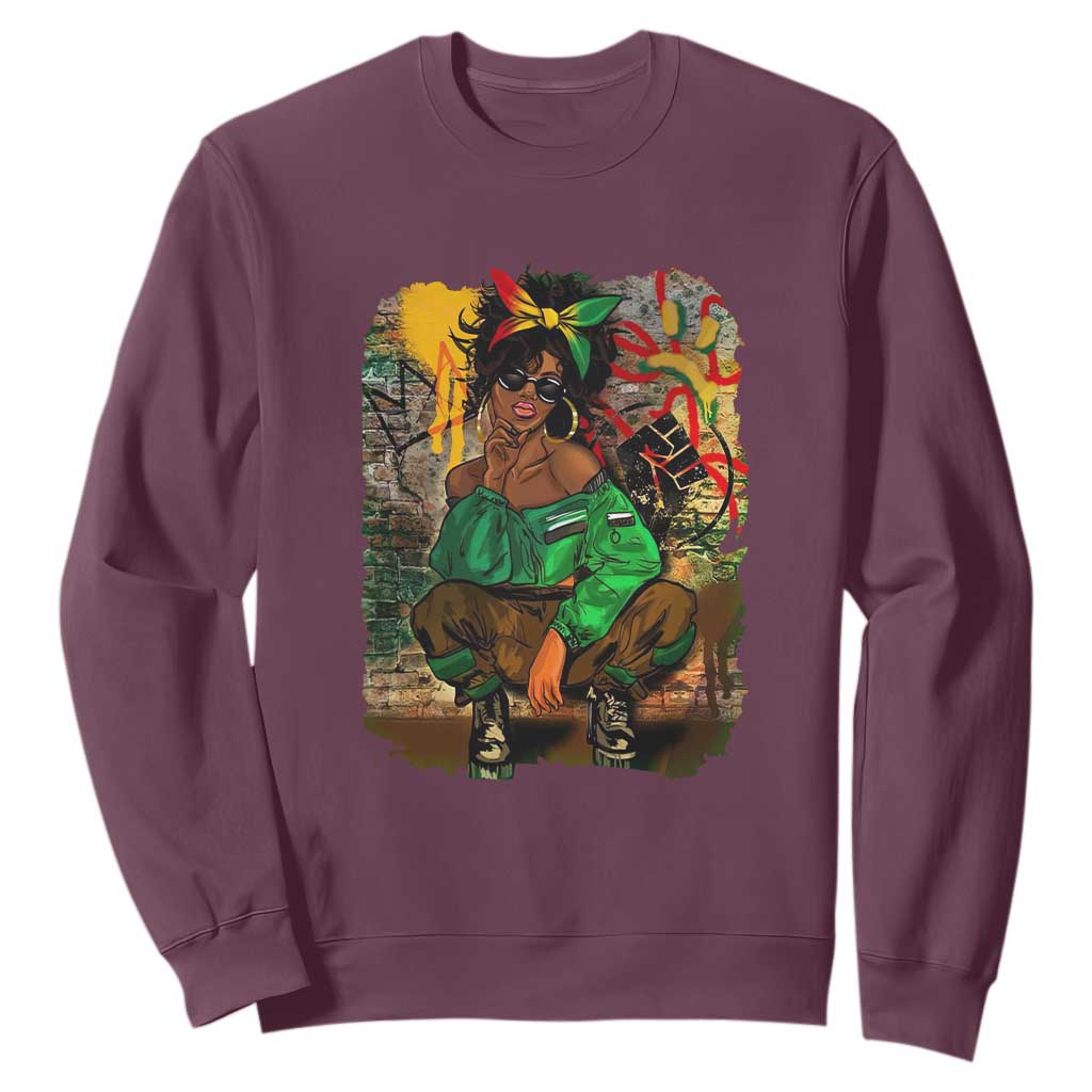 Black Heritage Pride Sweatshirt For Melanin Black Women TS01
