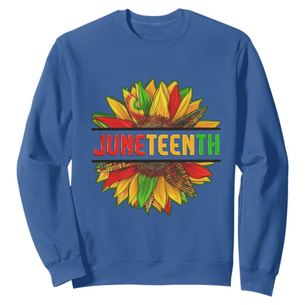 Juneteenth Sweatshirt Sunflower with Fist Black History TS01