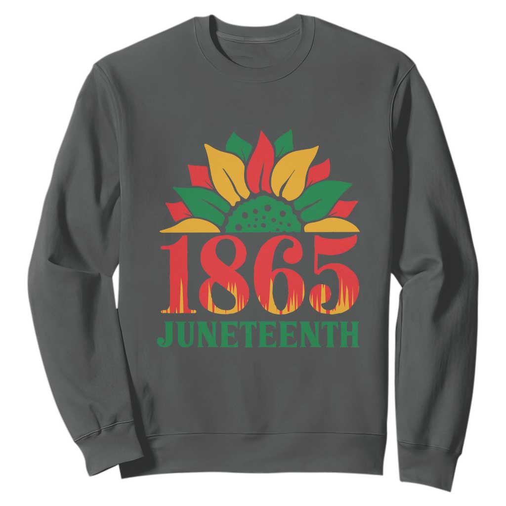 Juneteenth 1865 Sunflower Sweatshirt Celebrate African American Freedom Day TS01
