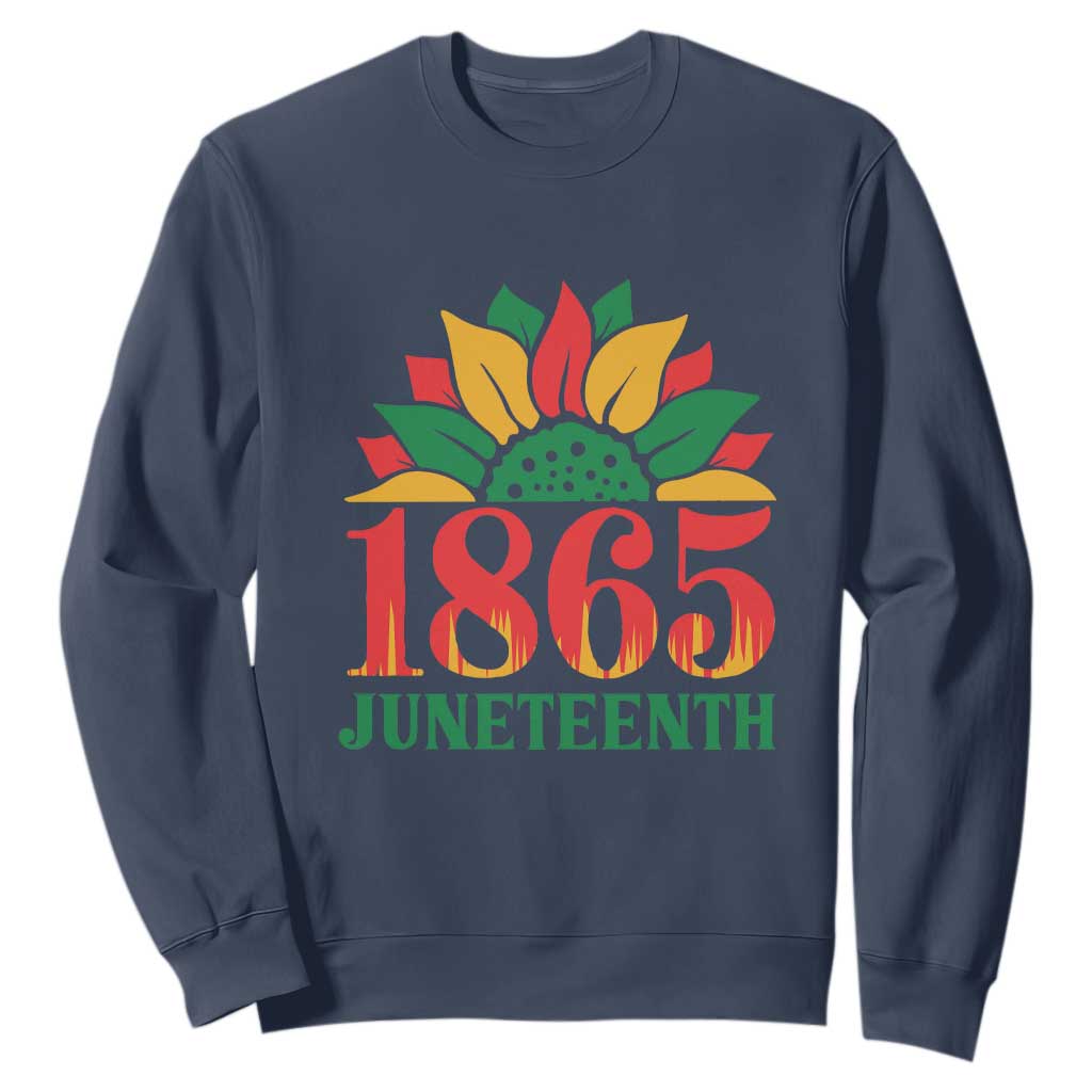 Juneteenth 1865 Sunflower Sweatshirt Celebrate African American Freedom Day TS01