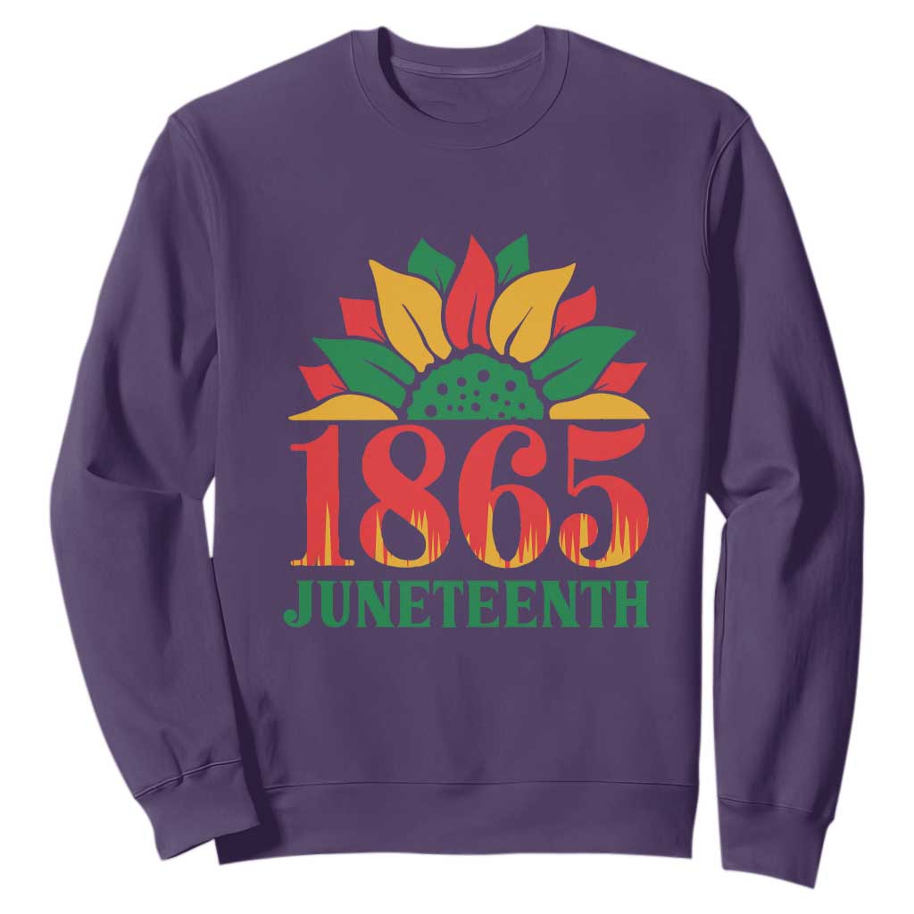 Juneteenth 1865 Sunflower Sweatshirt Celebrate African American Freedom Day TS01