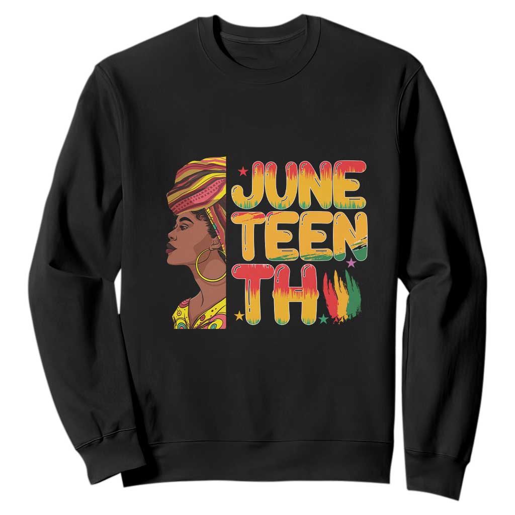 Juneteenth Black Woman Sweatshirt Black History African American Ladies TS01