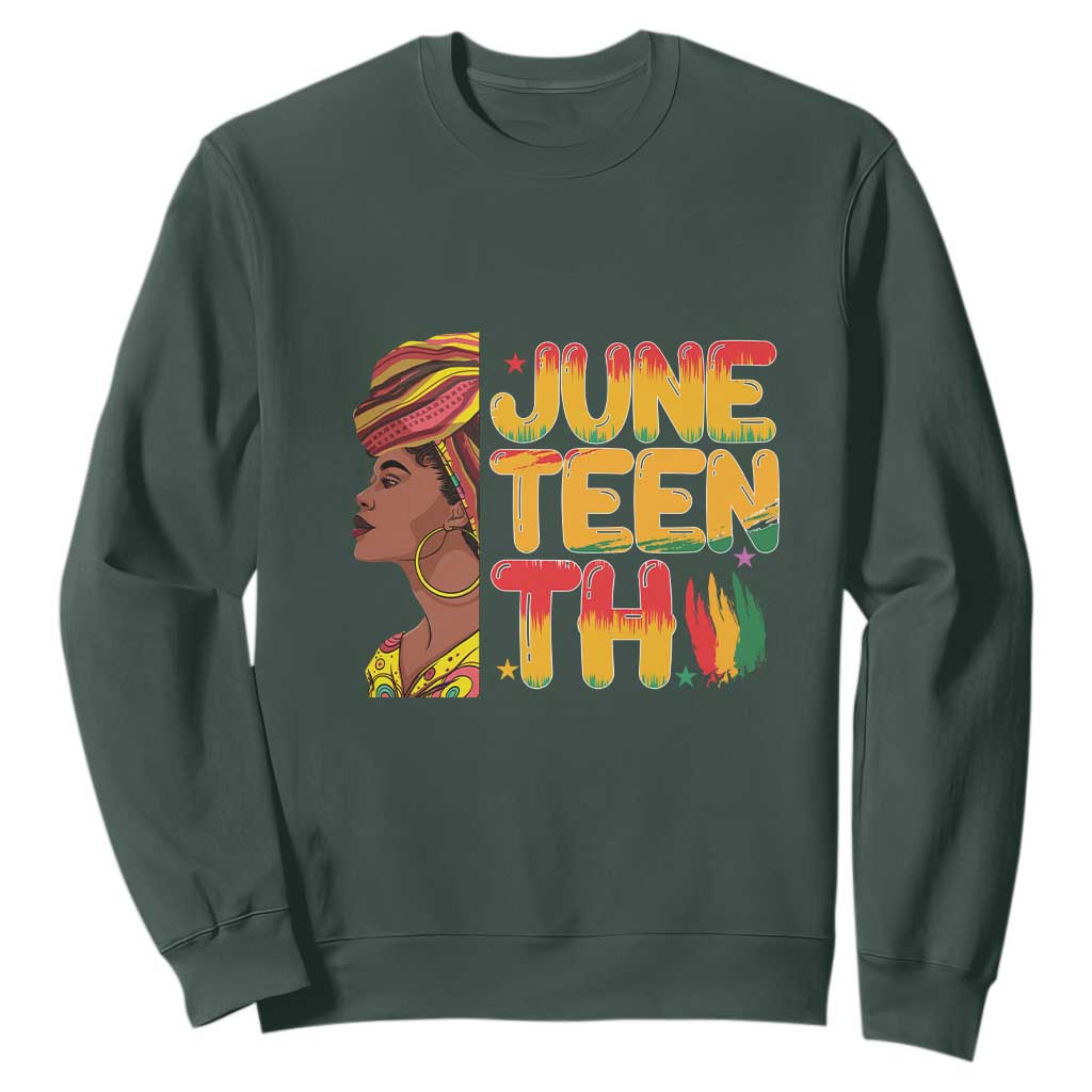 Juneteenth Black Woman Sweatshirt Black History African American Ladies TS01