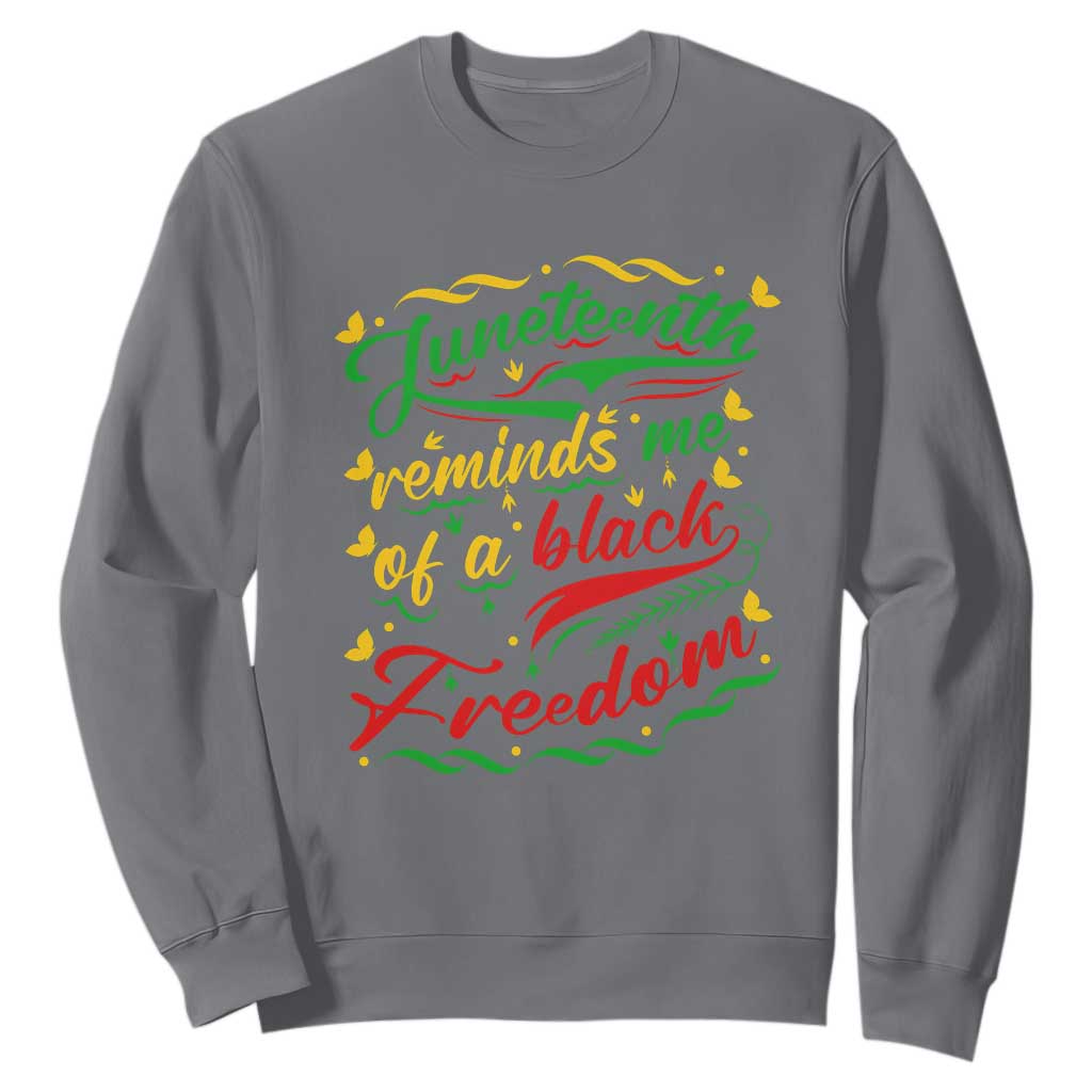 Black History Pride Sweatshirt Juneteenth Reminds Me Of a Black Freedom TS01