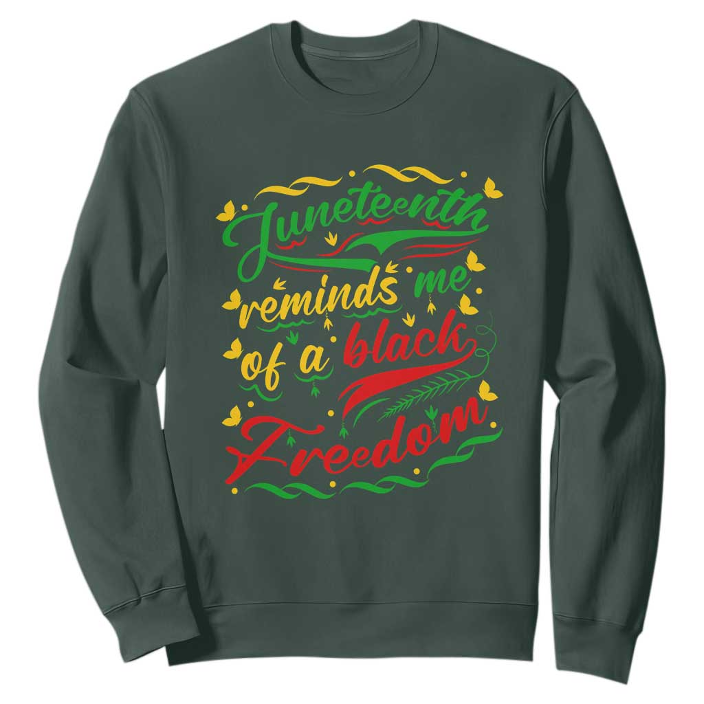 Black History Pride Sweatshirt Juneteenth Reminds Me Of a Black Freedom TS01