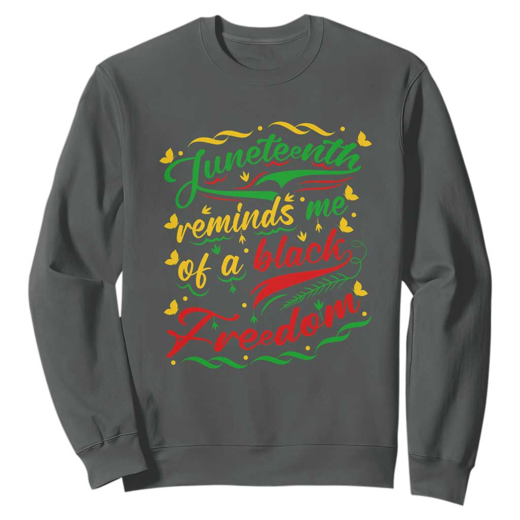 Black History Pride Sweatshirt Juneteenth Reminds Me Of a Black Freedom TS01