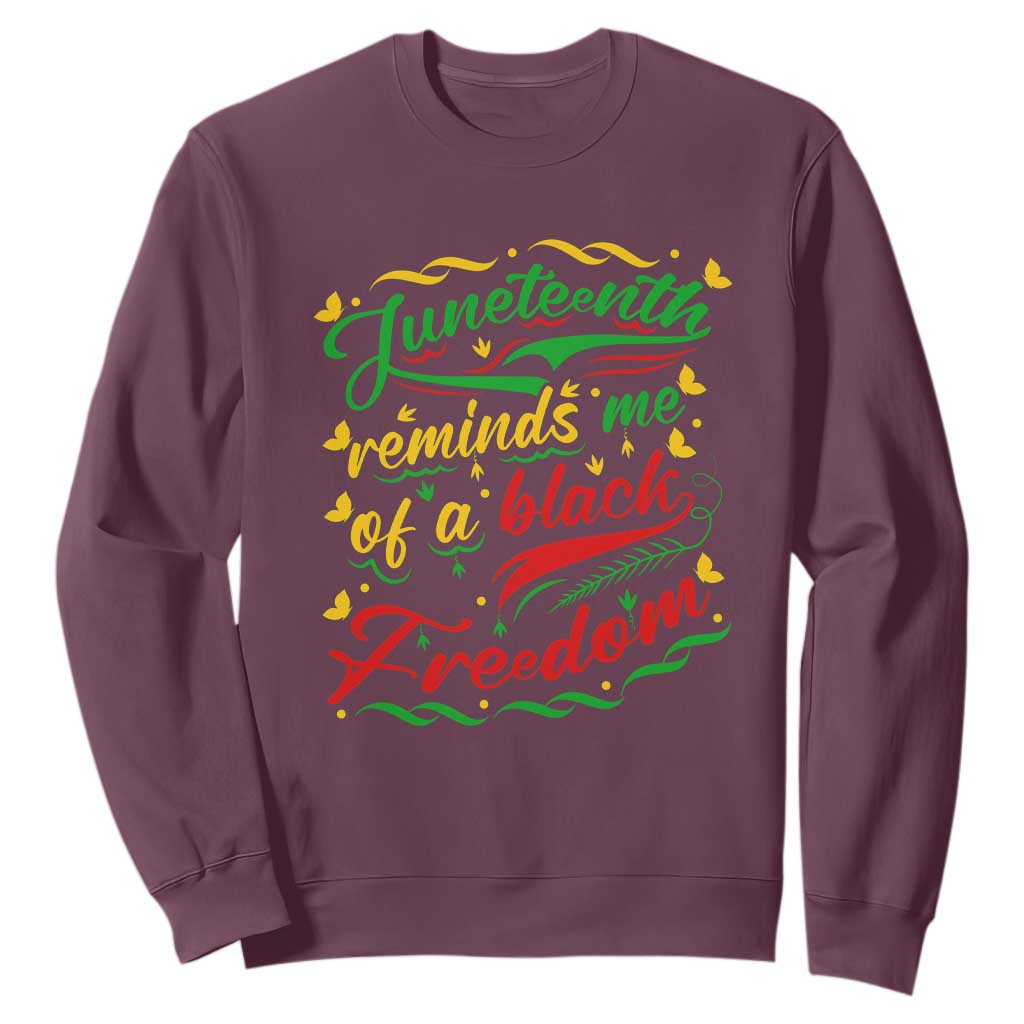 Black History Pride Sweatshirt Juneteenth Reminds Me Of a Black Freedom TS01