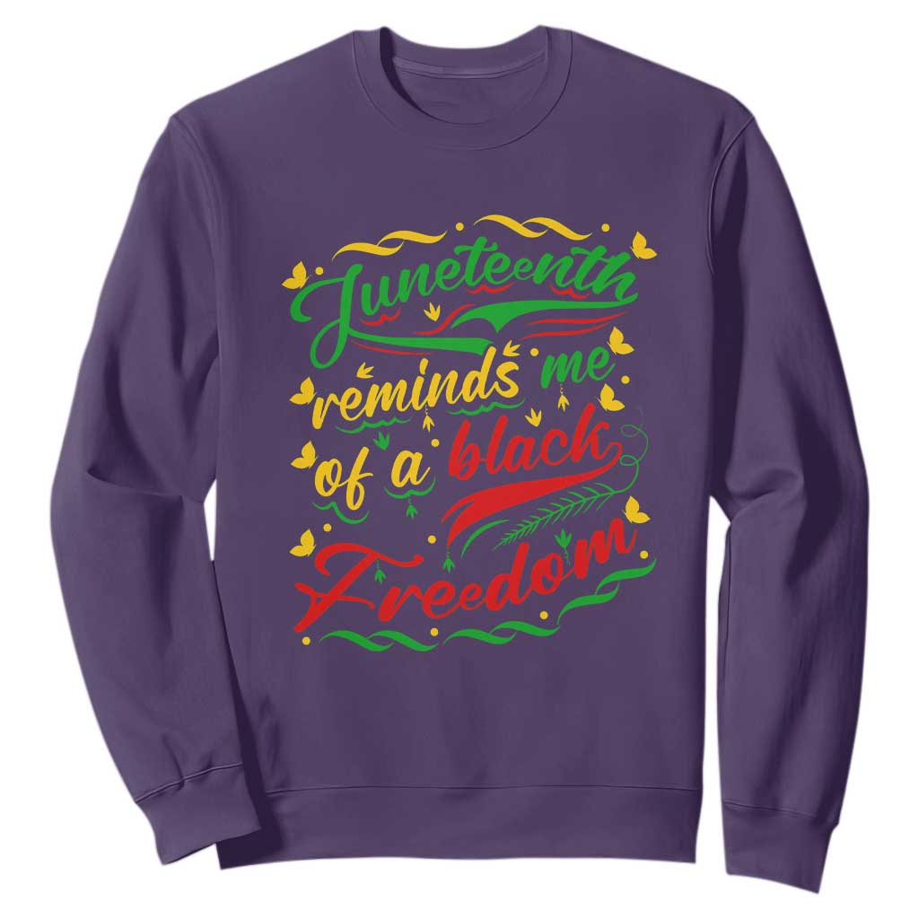 Black History Pride Sweatshirt Juneteenth Reminds Me Of a Black Freedom TS01