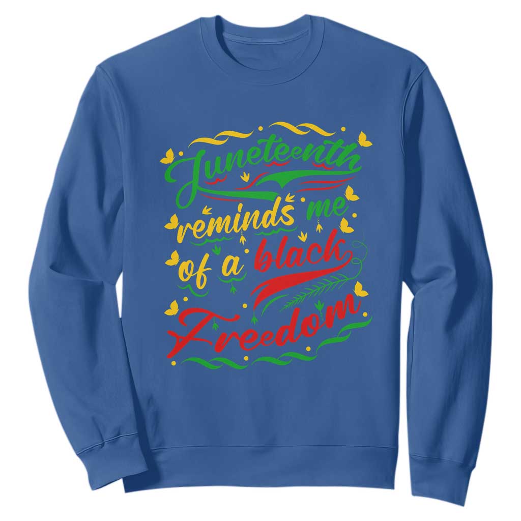 Black History Pride Sweatshirt Juneteenth Reminds Me Of a Black Freedom TS01