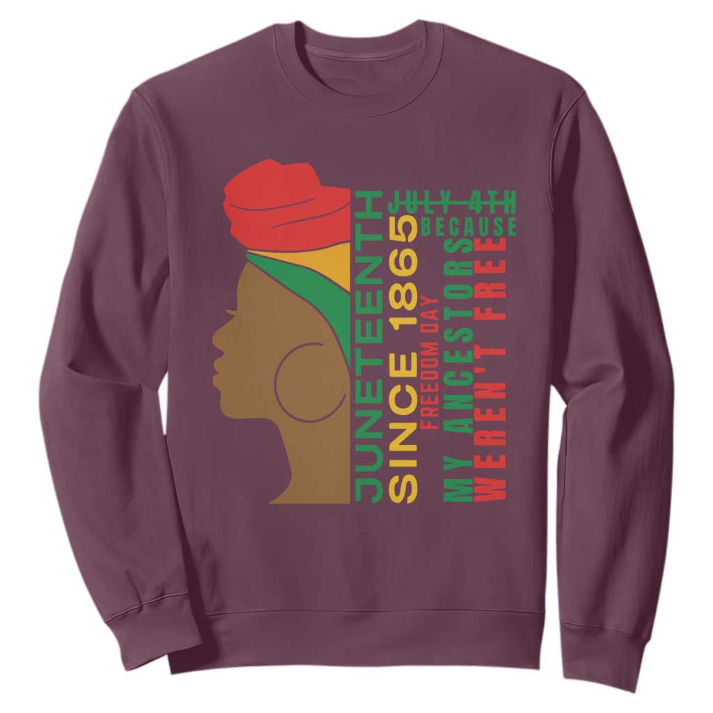 Juneteenth Since 1865 Sweatshirt My Ancestors Weren't Free TS01