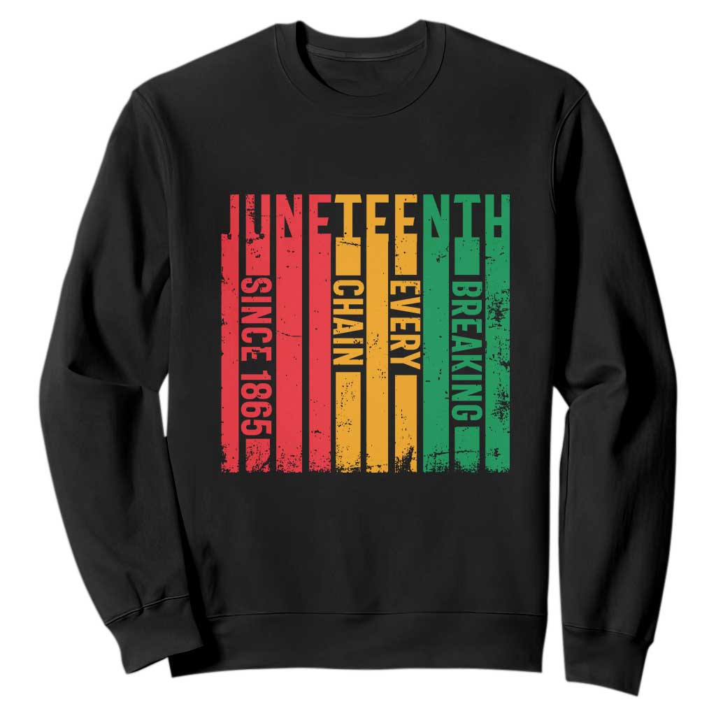 Juneteenth Since 1865 Sweatshirt Breaking Every Chain TS01
