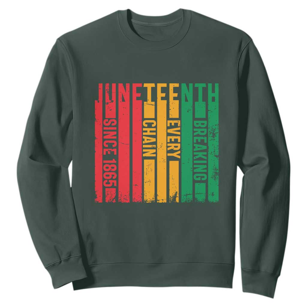 Juneteenth Since 1865 Sweatshirt Breaking Every Chain TS01
