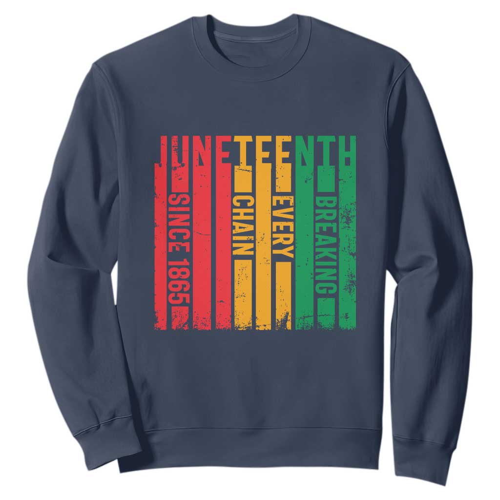 Juneteenth Since 1865 Sweatshirt Breaking Every Chain TS01