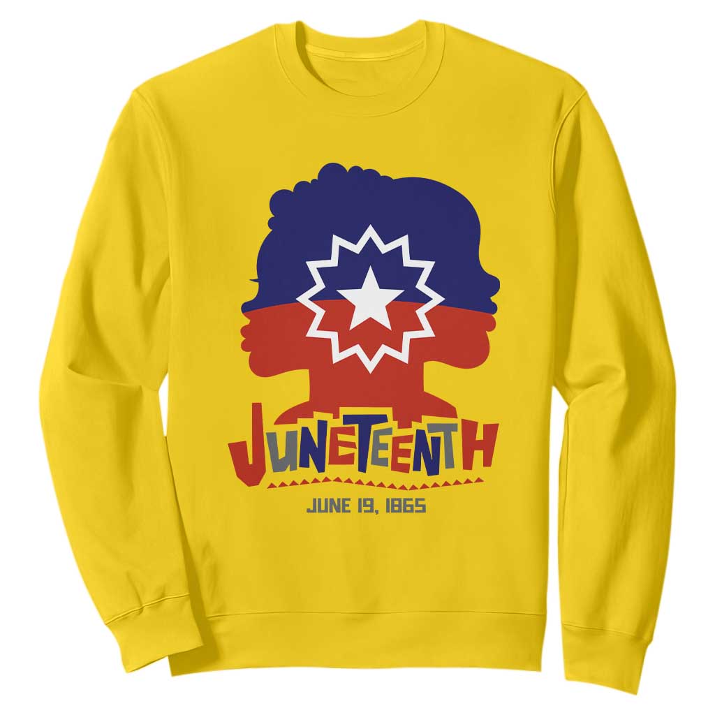 Juneteenth Flag Sweatshirt Celebrating Black Freedom Day 1865 TS01