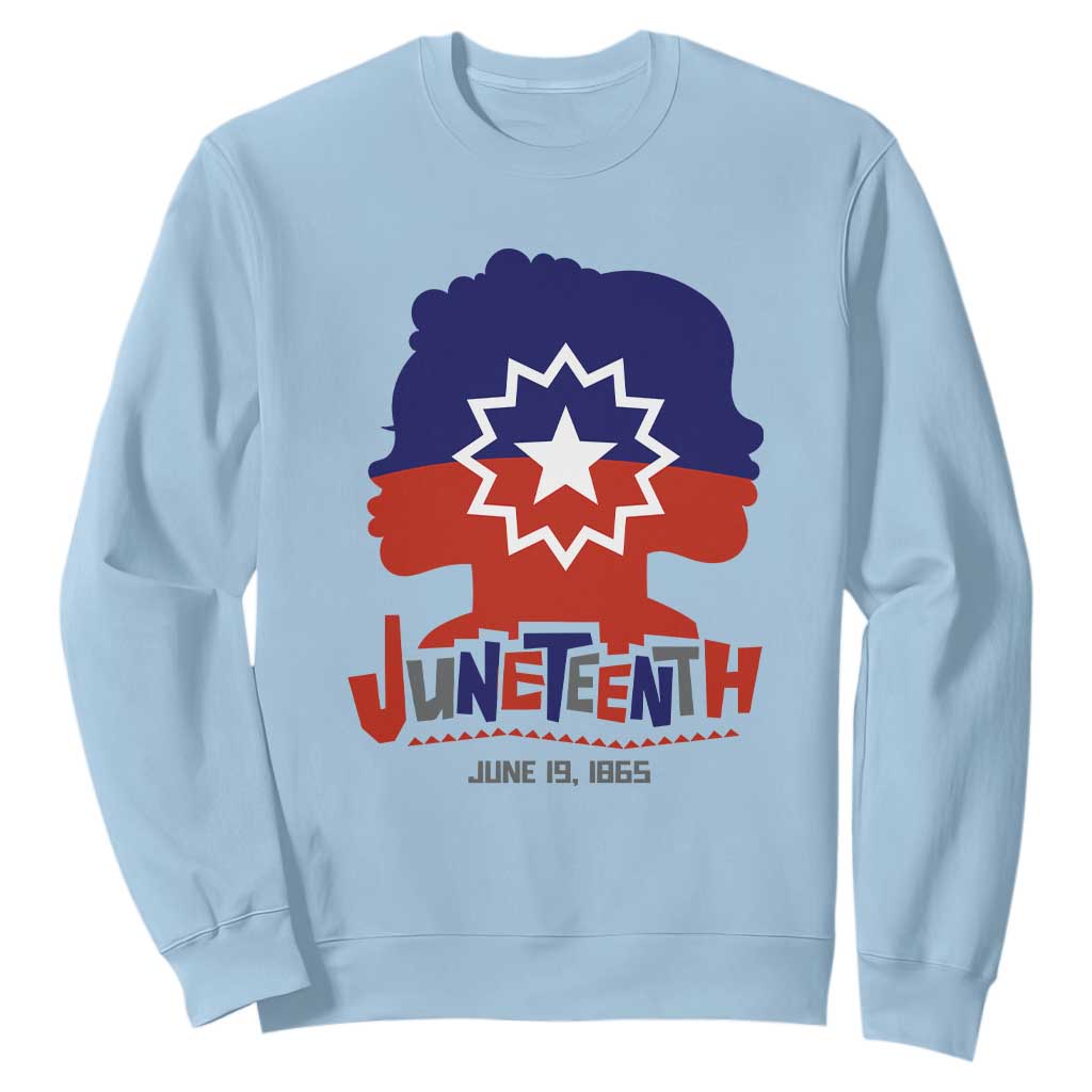 Juneteenth Flag Sweatshirt Celebrating Black Freedom Day 1865 TS01