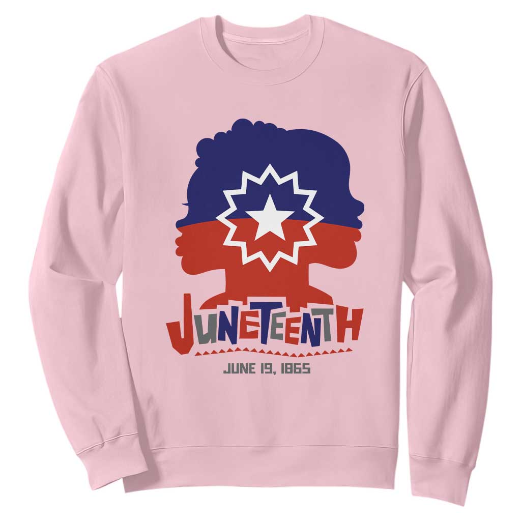 Juneteenth Flag Sweatshirt Celebrating Black Freedom Day 1865 TS01