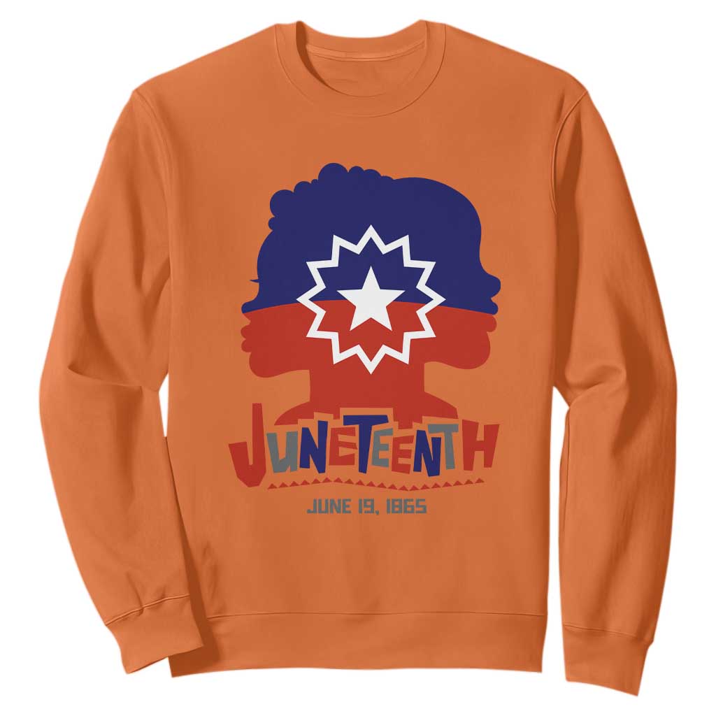 Juneteenth Flag Sweatshirt Celebrating Black Freedom Day 1865 TS01