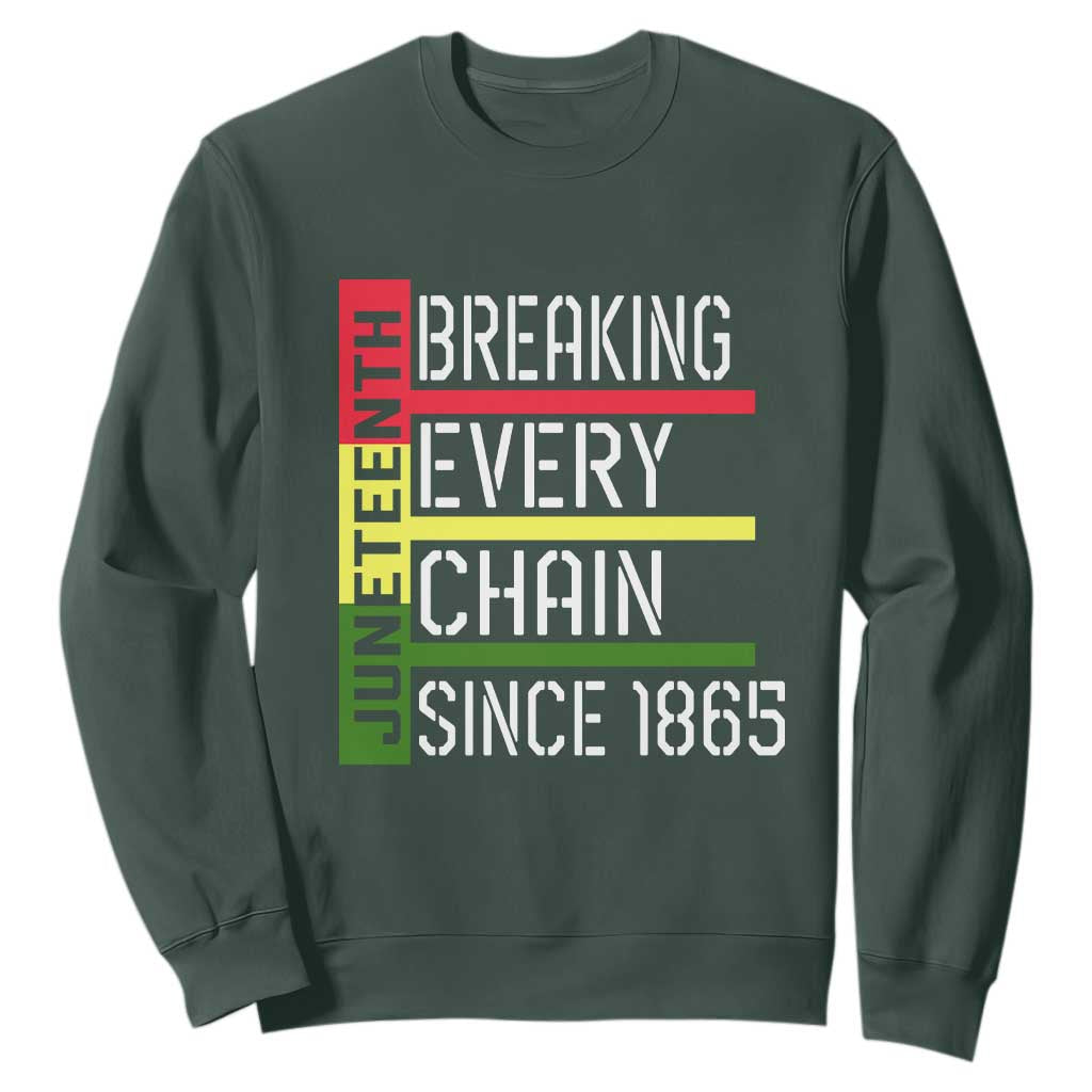 Juneteenth 1865 Sweatshirt Breaking Every Chain TS01