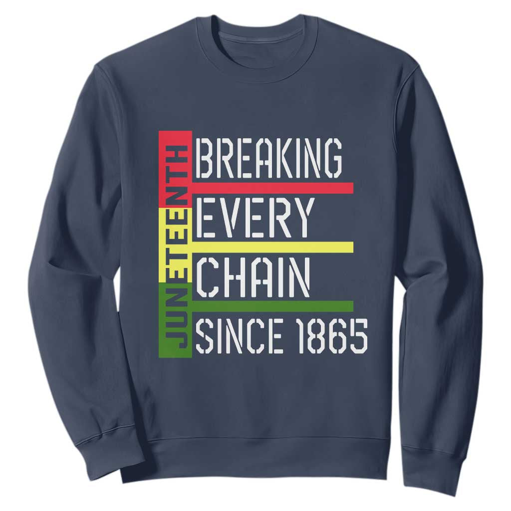 Juneteenth 1865 Sweatshirt Breaking Every Chain TS01