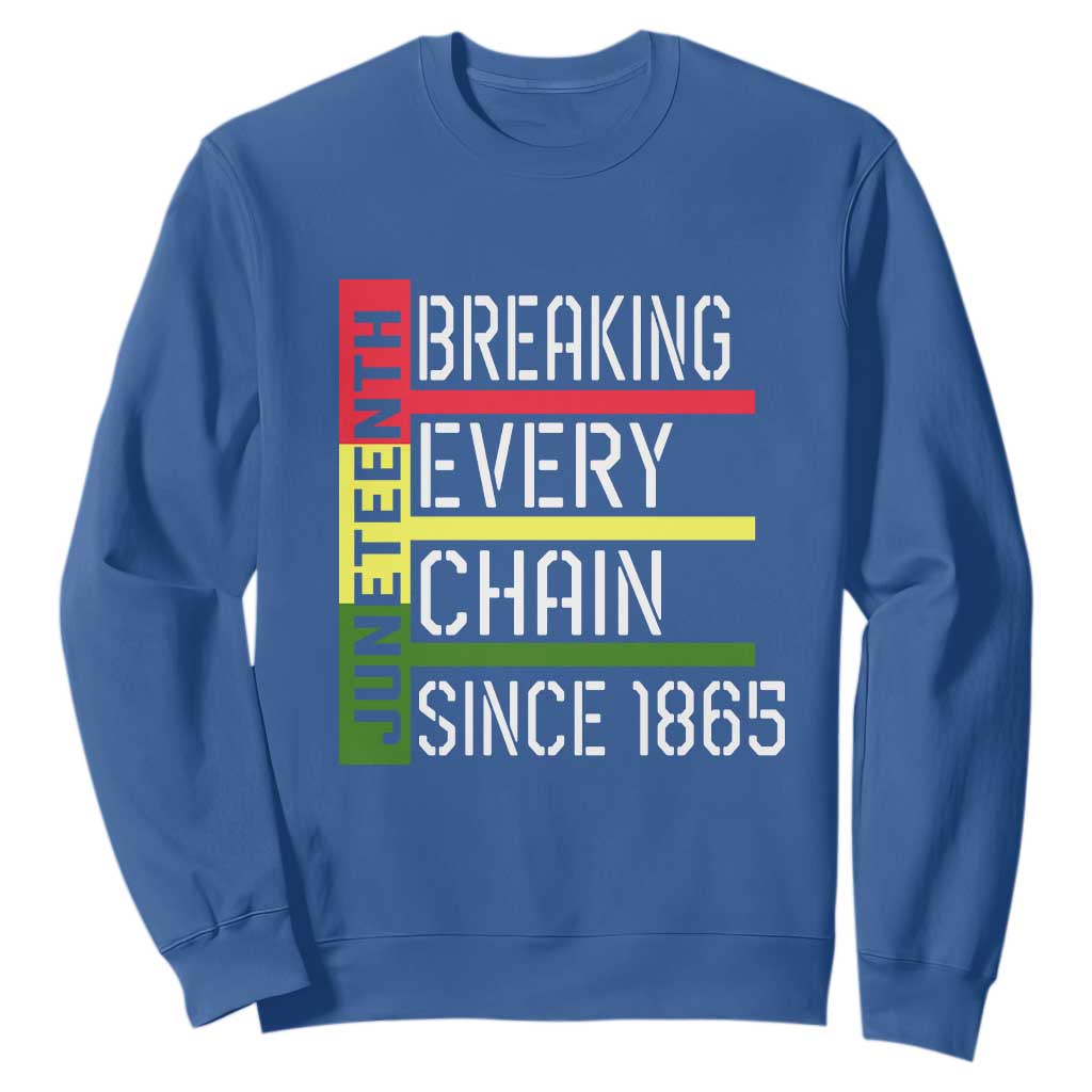 Juneteenth 1865 Sweatshirt Breaking Every Chain TS01