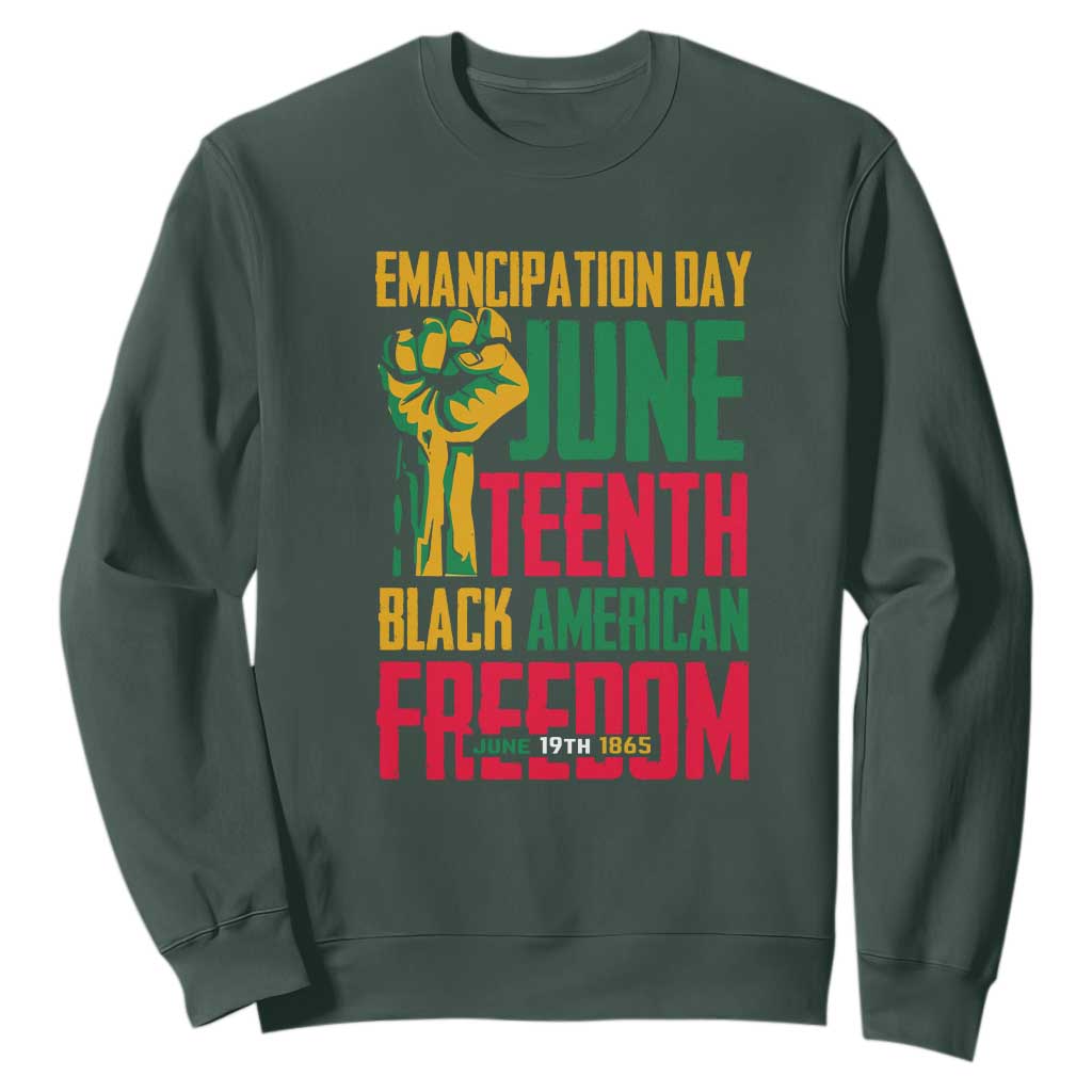 Emancipation Day Sweatshirt Juneteenth Black American Freedom Since 1865 TS01