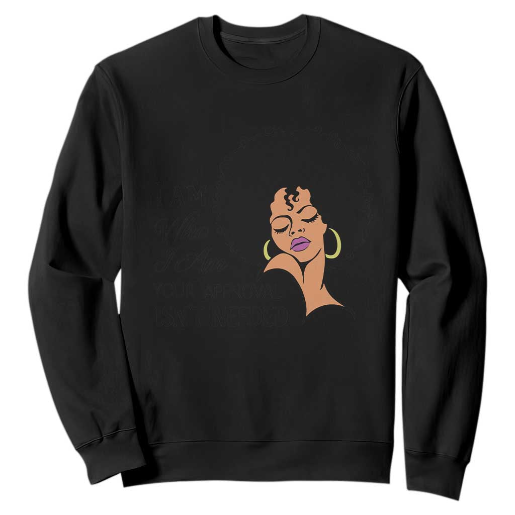 Black Queen Sweatshirt Lady Curly Natural Afro African American Ladies TS01