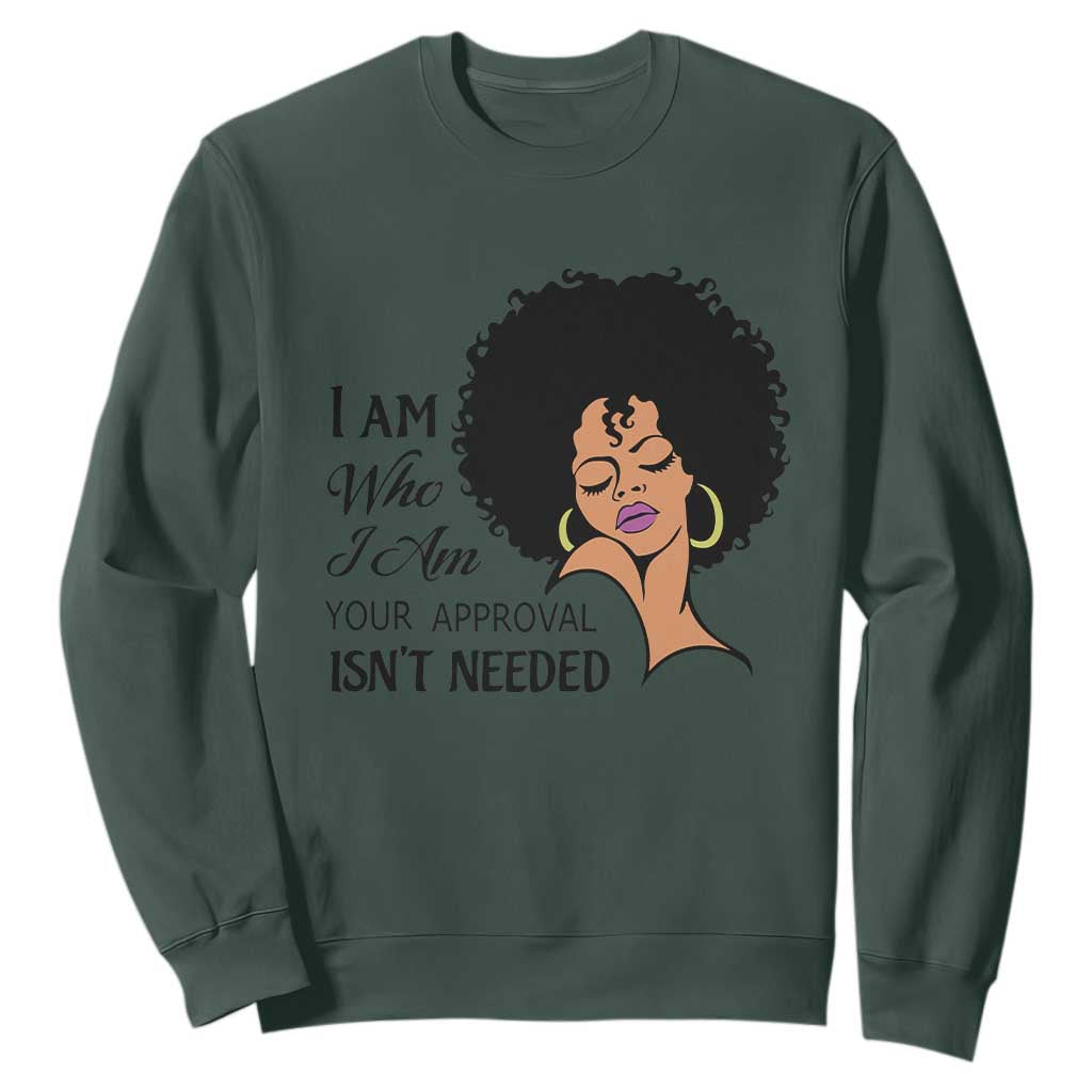 Black Queen Sweatshirt Lady Curly Natural Afro African American Ladies TS01
