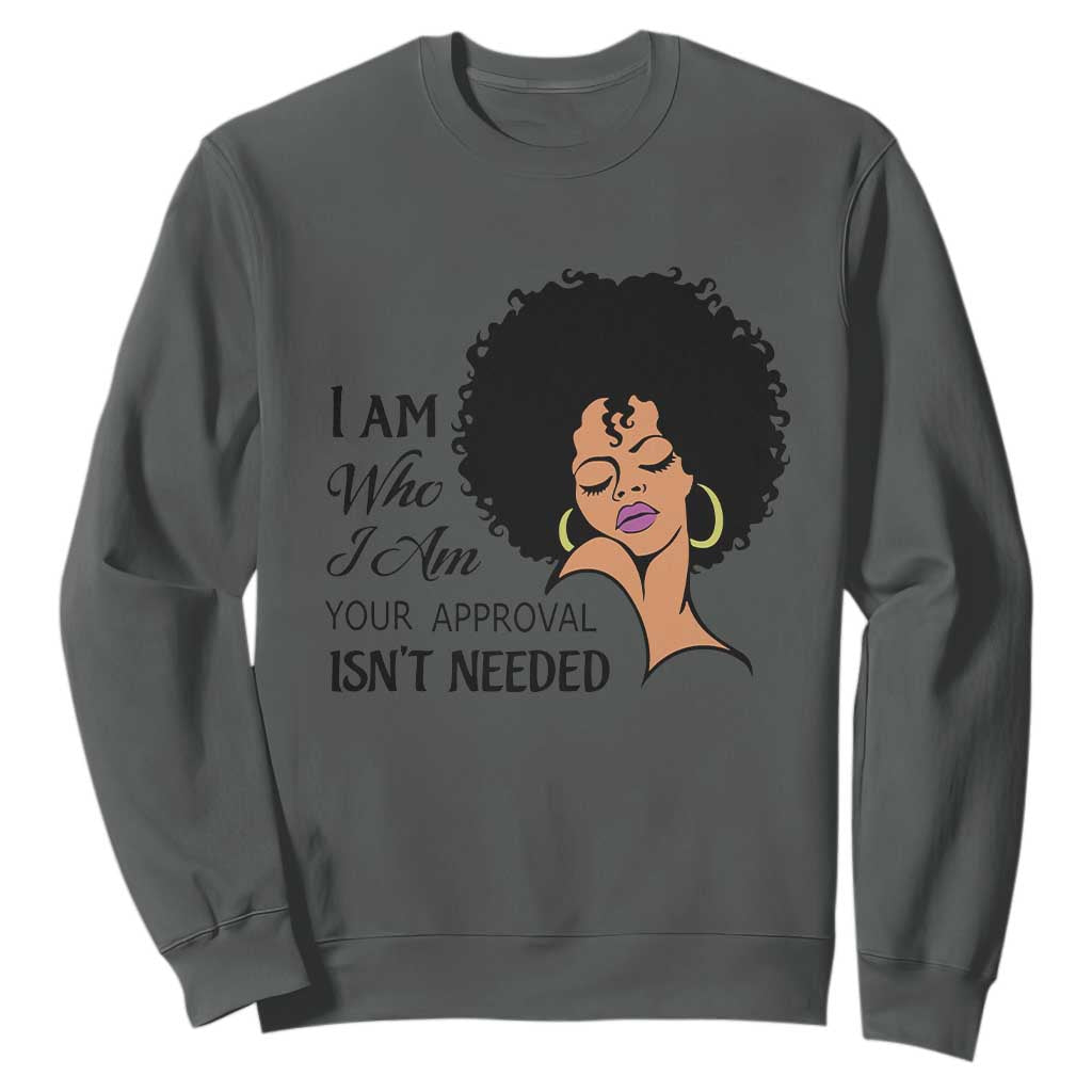 Black Queen Sweatshirt Lady Curly Natural Afro African American Ladies TS01