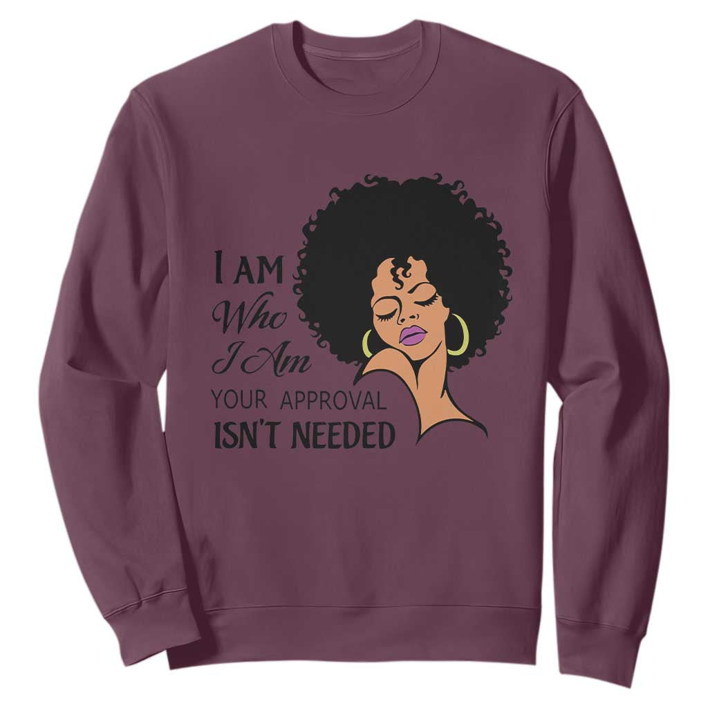 Black Queen Sweatshirt Lady Curly Natural Afro African American Ladies TS01