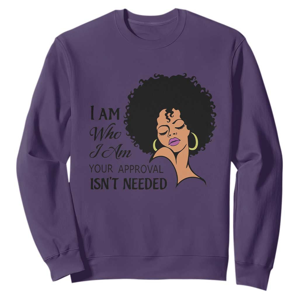 Black Queen Sweatshirt Lady Curly Natural Afro African American Ladies TS01