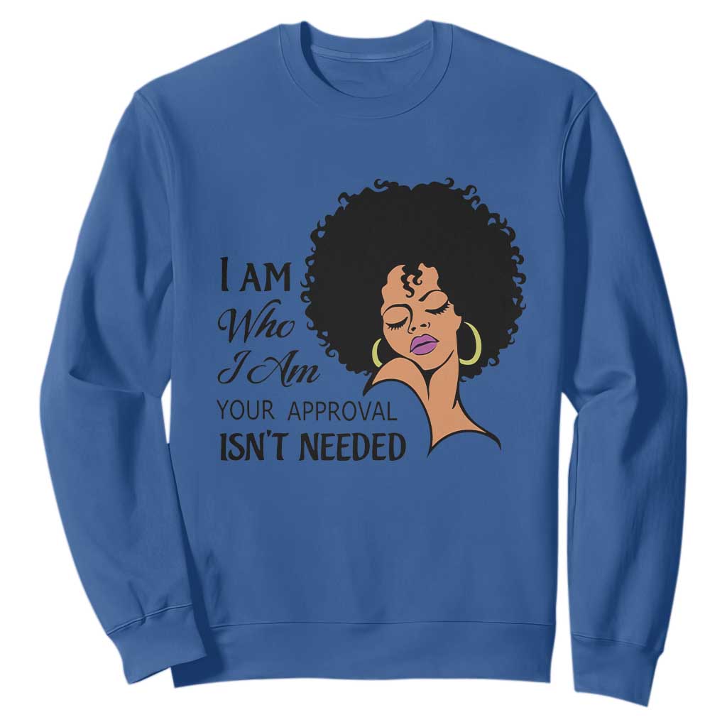 Black Queen Sweatshirt Lady Curly Natural Afro African American Ladies TS01